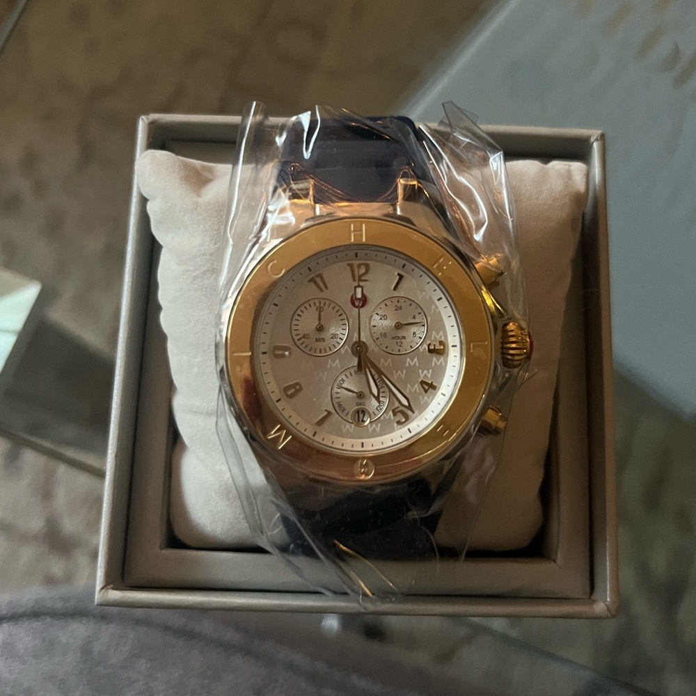 Navy Blue Michele Watch